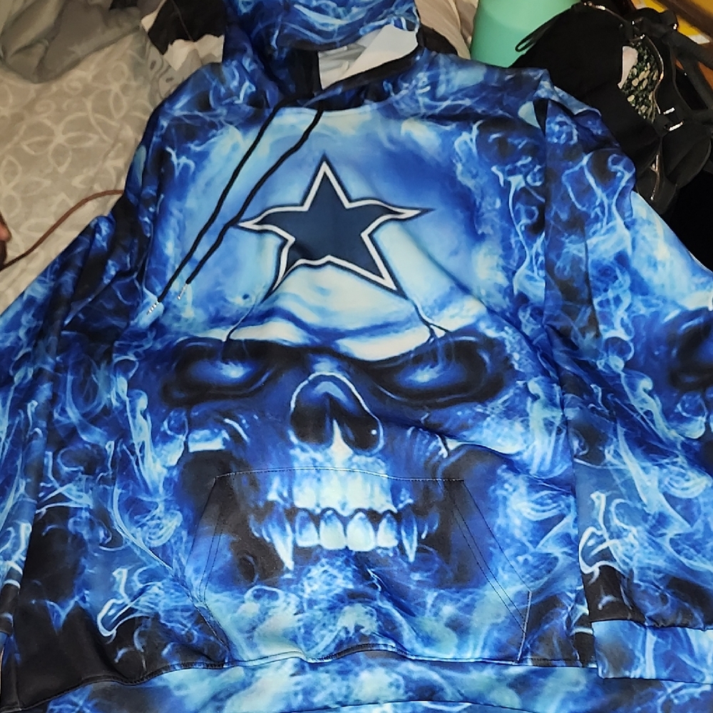 NFL Blue Performance Jacket with Skull Design